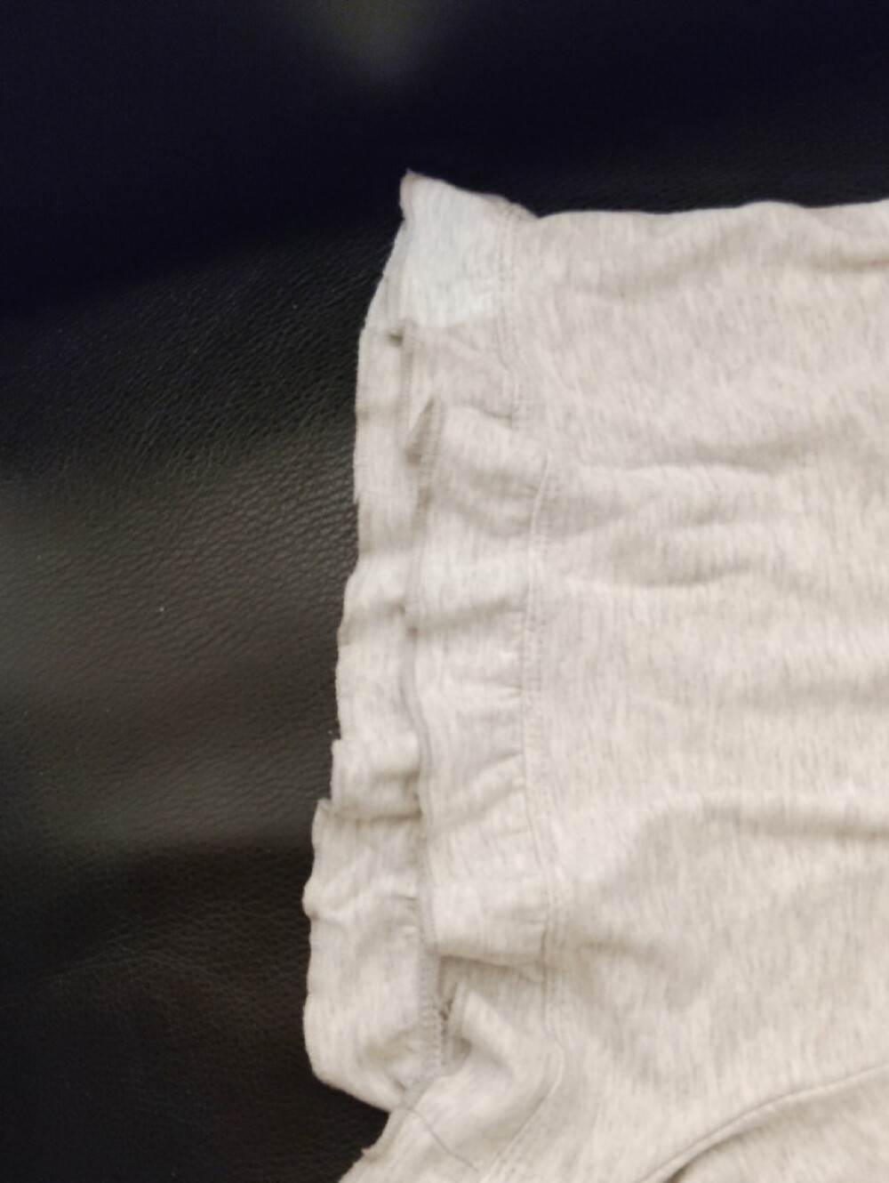 Gray Shorts With Ruffle Bottom - Picture 3 of 7